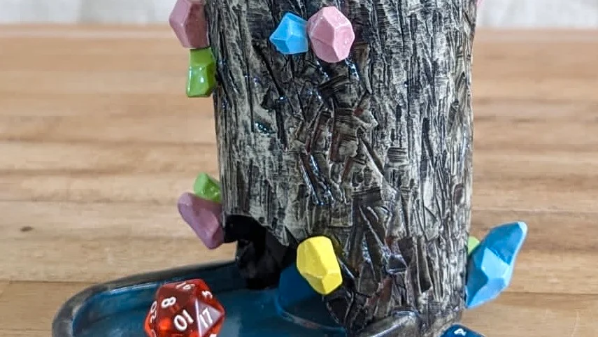 A ceramic dice tower for role playing games
