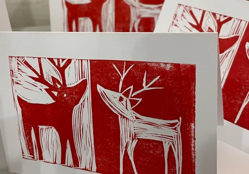 Lino Print Christmas Cards - Ipswich.love