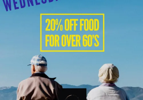 Wednesday deal for the Over 60’s at the Golden Hind