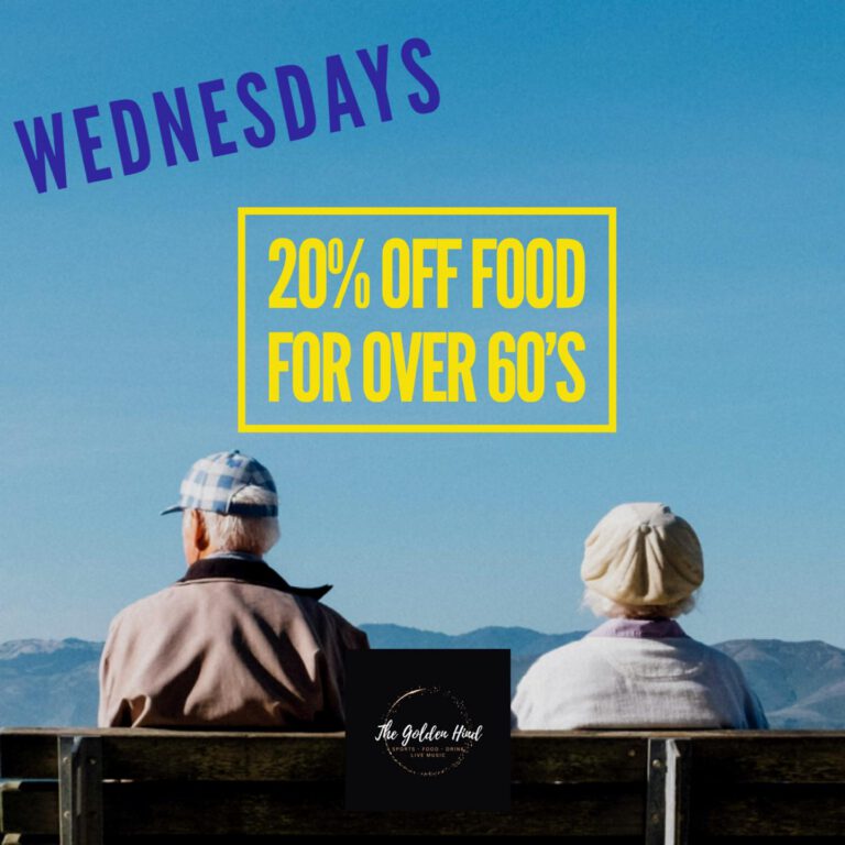 Wednesday deal for the Over 60’s at the Golden Hind - Ipswich.love