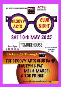 Groovy Arts Club Night For Charity (War Child & Anglia Care Trust)