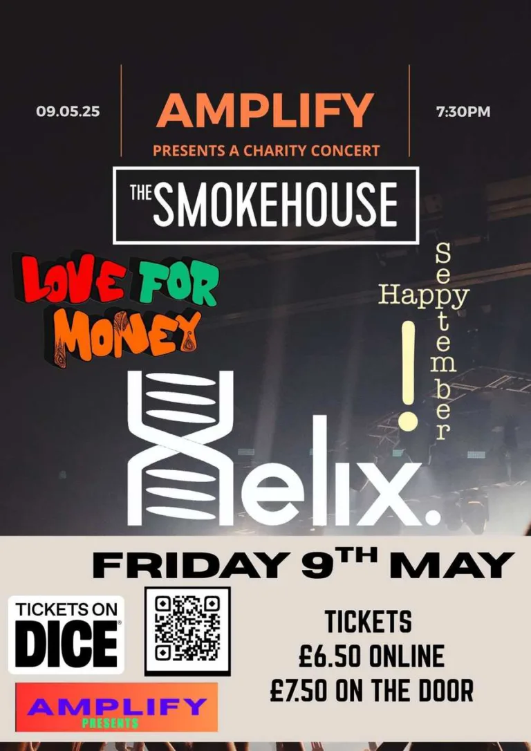 Helix / Love For Money / Happy September! – Amplify Charity Event - Ipswich.love