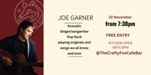 Joe Garner LIVE at The Crafty Fox