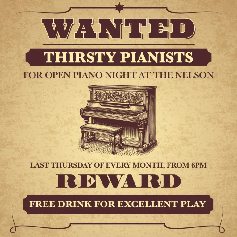 Wanted – Thirsty Pianists – Open Piano Night