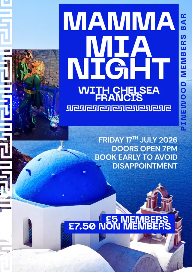 MAMMA MIA NIGHT WITH CHELSEA FRANCIS - Ipswich.love