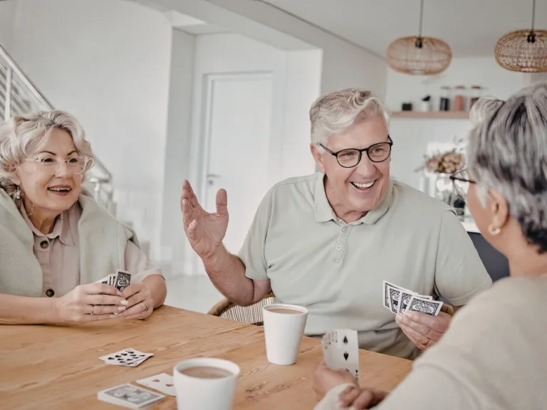 older people playing games