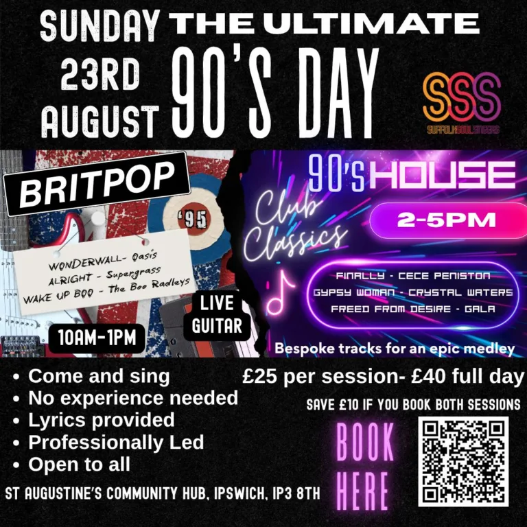 Come & Sing – The Ultimate 90s Day - Ipswich.love