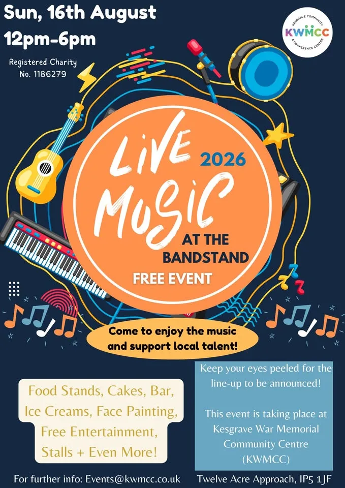 Live Music at the Bandstand 2026 - Ipswich.love