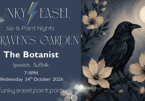 Sip & Paint Night At The Botanist, Ipswich, painting The Ravens Garden - Ipswich.love