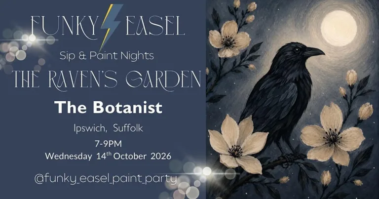 Sip & Paint Night At The Botanist, Ipswich, painting The Ravens Garden - Ipswich.love