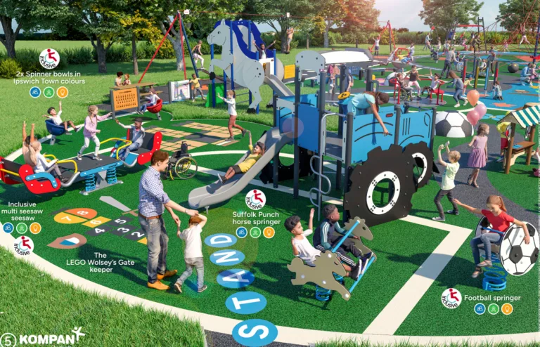 Work begins on inclusive play area and free gym at Alderman Road - Ipswich.love