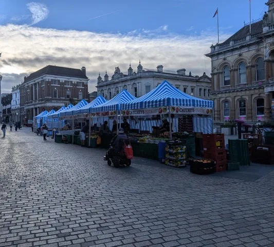 Upgraded stalls as Ipswich market moves to northern Cornhill - Ipswich.love